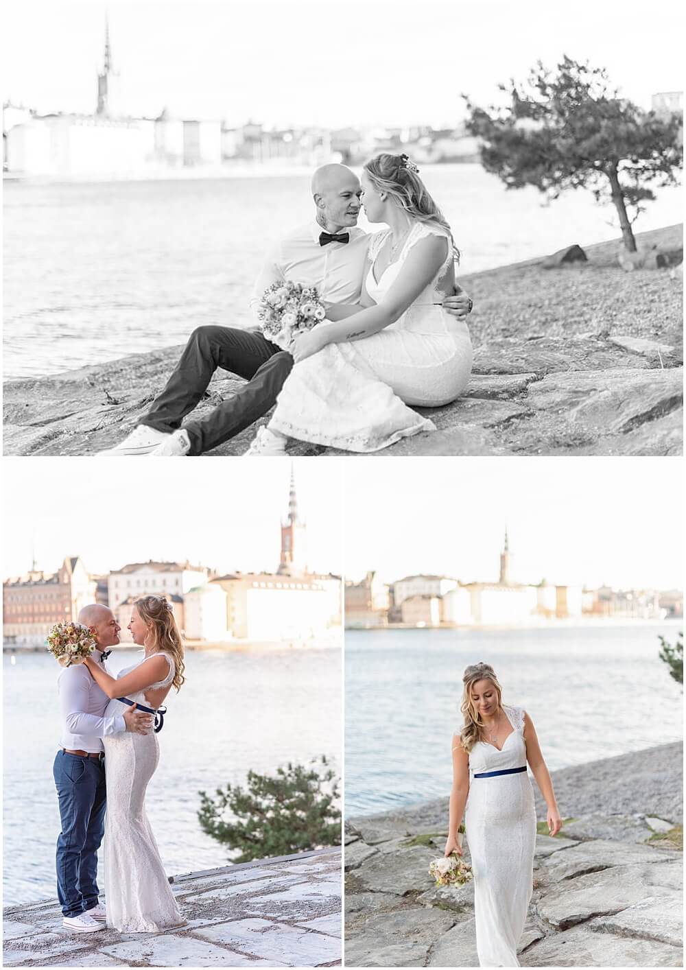 Outdoor wedding portraits Stockholm 