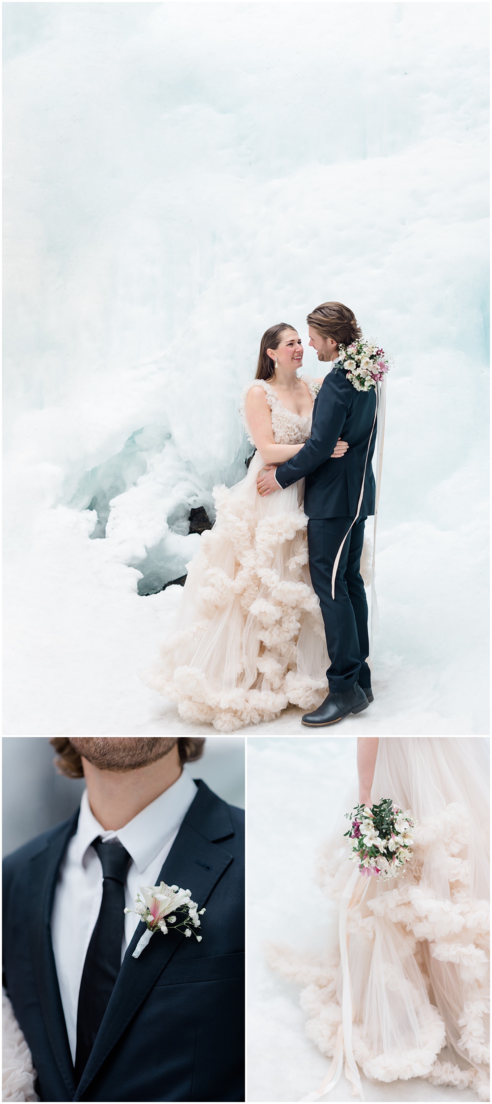 Winter wedding inspiration snow and ice helloalora